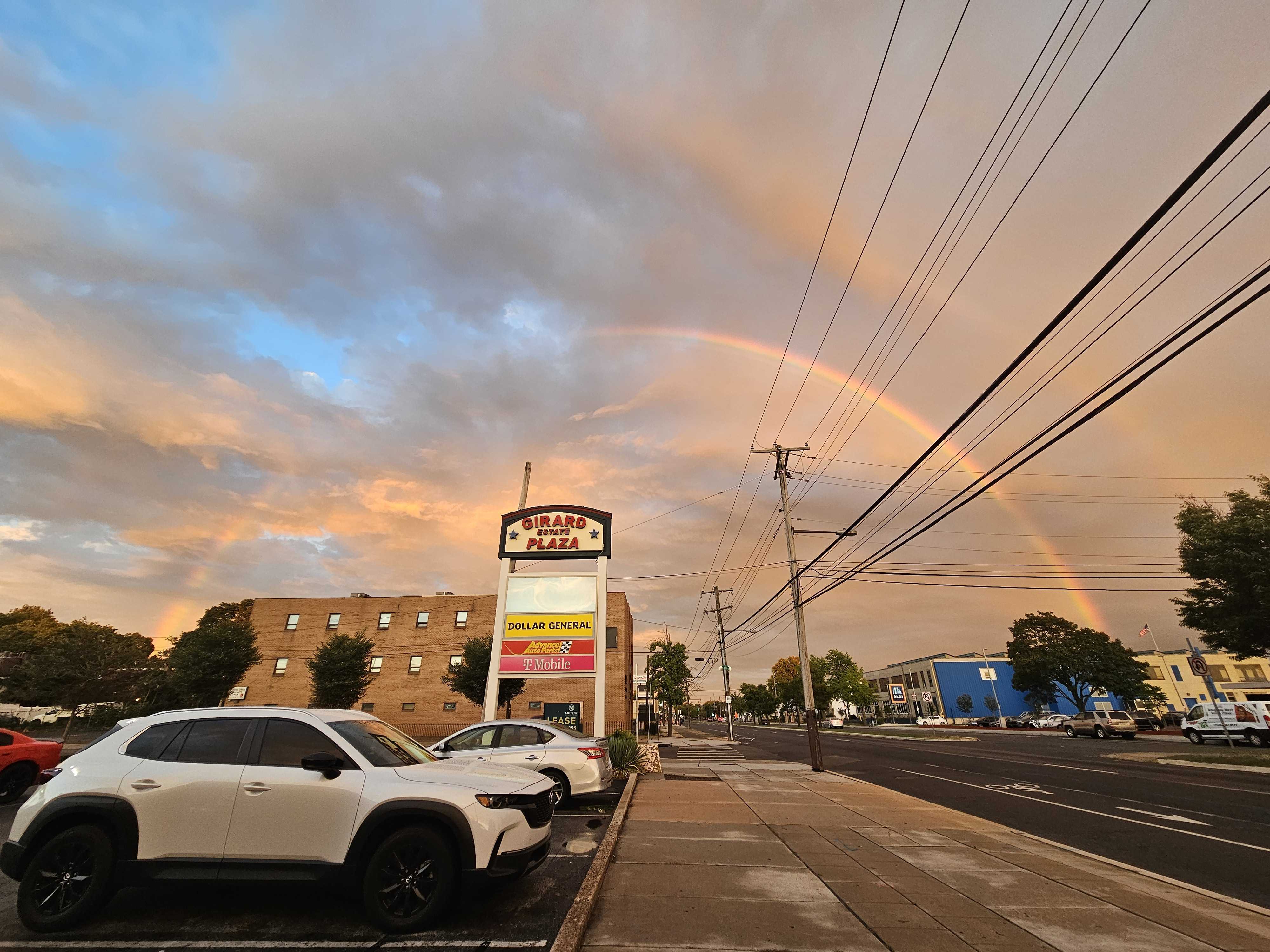Double Rainbow near the Gas Station